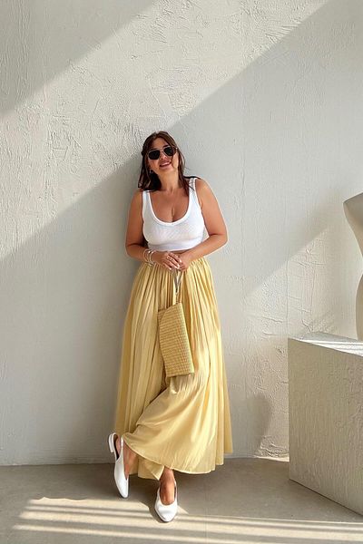ELVAN TOLON Yellow Long Skirt