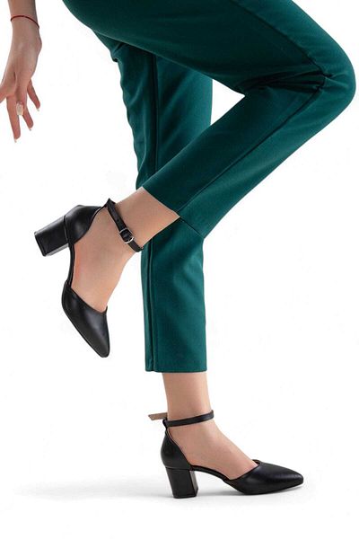 MİYA Women's Short Heels Cross Single Band Evening Dress Wedding Engagement Special Occasion Classic Stiletto Sandals Shoes