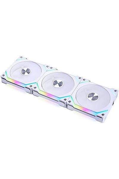 Lian Li UNI Fan SL120 V2 RGB White Triple Pack with Controller - UF-SL120V2-3W (V2)