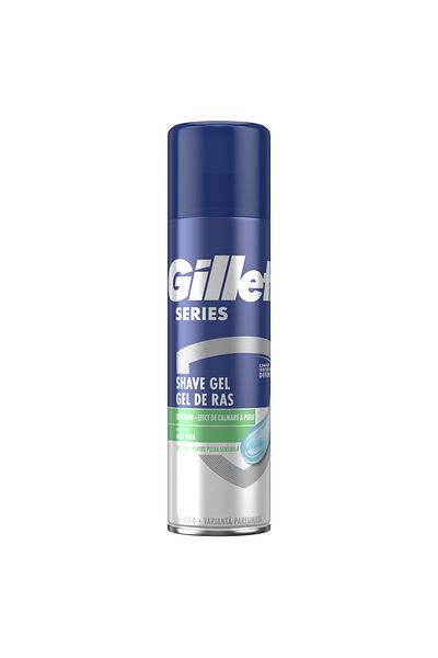 Gillette Shaving Gel, Series Sensitive, Aloe Vera, 200 ml