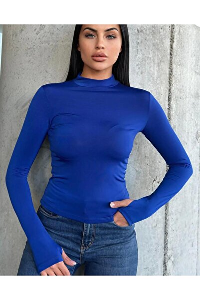 Butik yarım balıkçı yaka uzun kollu body