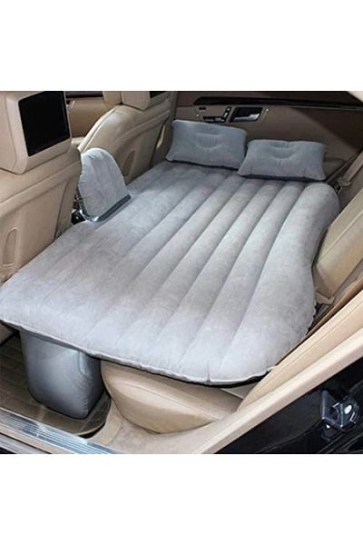 divendi-ro Saltea auto gonflabilă pentru scaun auto, cu accesorii, culoare gri