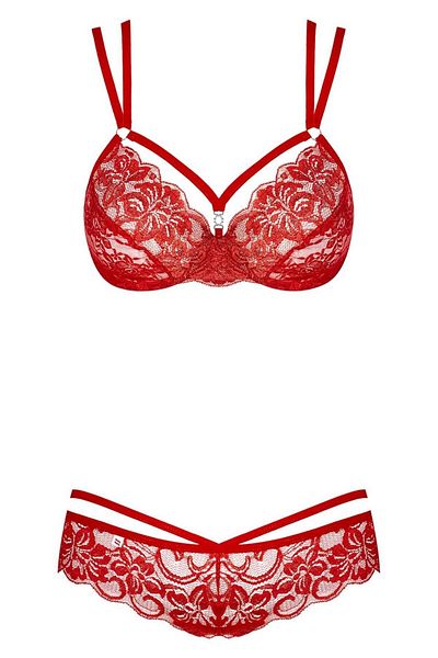 obsessive Lingerie Set, Model 860, Red S/M