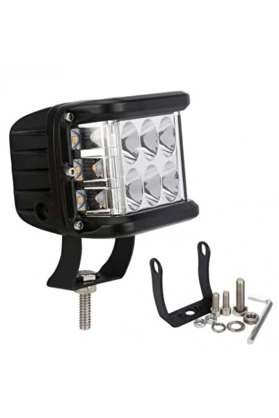 DELUXETUNING Proiector LED, 36 W, 12 V-24 V, Carcasă din aluminiu, Stroboscop galben