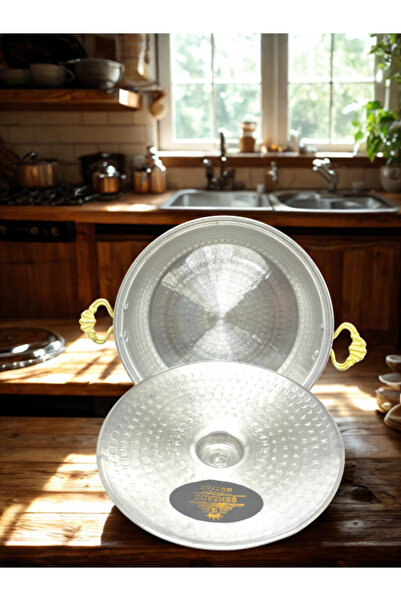 ŞEHZADEMUTFAK 20cm Bakır Görünümlü Kulplu Alüminyum Kapaklı Yumurta Omlet Kız...