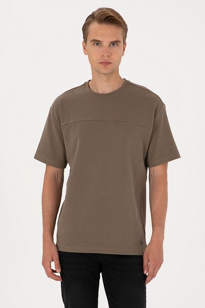 U.S. Polo Assn. Men's Comfort Fit Mink Crew Neck T-Shirt 50300125-Vr052