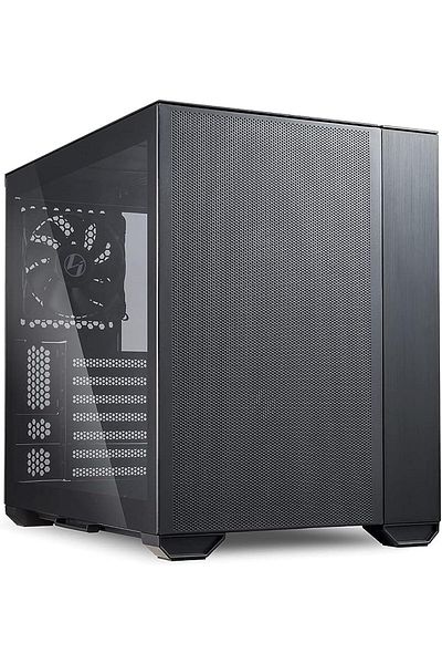 Lian Li Mini Air O11 Black Gaming Case with Mesh Panels - Preinstalled Fans
