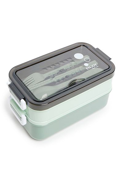 R&B Green School Lunch Box