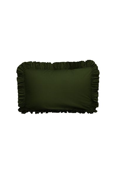 MundoLindo Față de pernă cu volan Single 50x70 cm 1 bucată 100% bumbac natural 18 opțiuni de culoare diferite