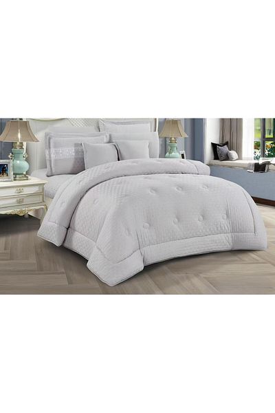 XI DUO King Size Double Duvet Cover Set, Durable Soft Fabric, Modern Pattern, 8 Pieces, 240*260 cm