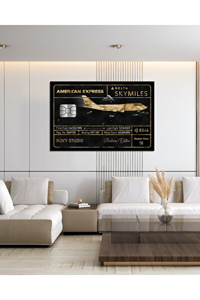 American Express Kredi Kartı Tablosu - Amex Duvar Tablosu - Lüks Duvar Tablosu