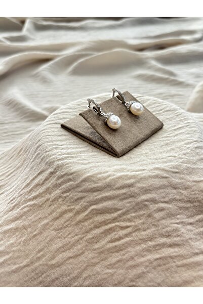 SAĞIROĞLU Aurelia – Doğal Beyaz İncili Taşlı Gümüş Küpe