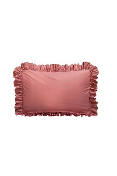 MundoLindo Ruffle Pillow Case Single 50X70 cm 1 Piece 100% Natural Cotton 18 Different Color Options