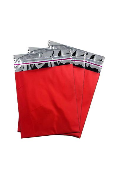 ALPJOY Metallized Bag Luxury 50Pcs 35X50 Red
