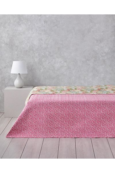 English Home Blossom Bouquet King Size Multi-Purpose Cover 240X220 cm Pink