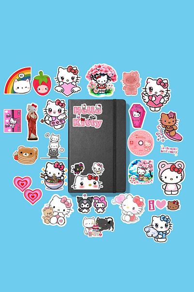 MS Major Selection Hello Kitty V2 Sticker Pack/Bullet Journal Notebook Sticker Agenda Laptop Sticker