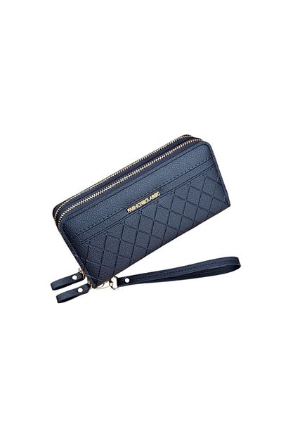 OEM Long double wallet for women, fashion & classic, - Black