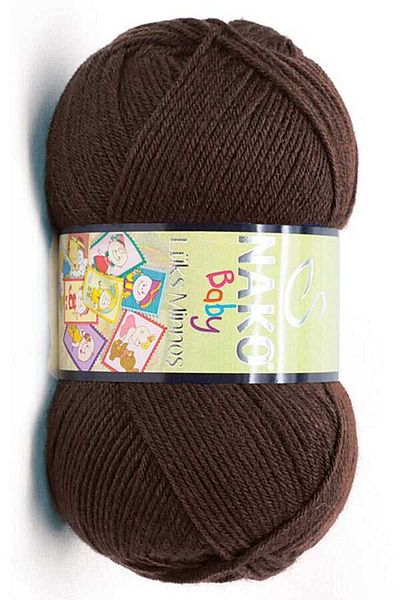 NAKO Luxury Minnoş Hand Knitting Yarn 1182 Brown
