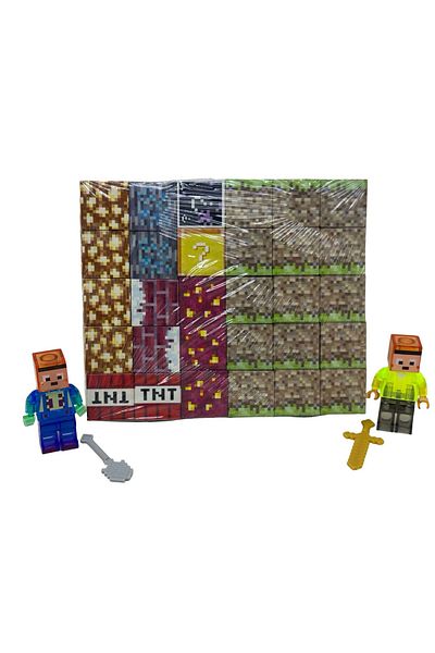 JPT Minecraft Magnetic Cubes - 3D Pixel Village Construction, Educational 3+