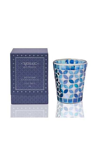 NİCE Candle jar 360g clean linen fragrance in blue