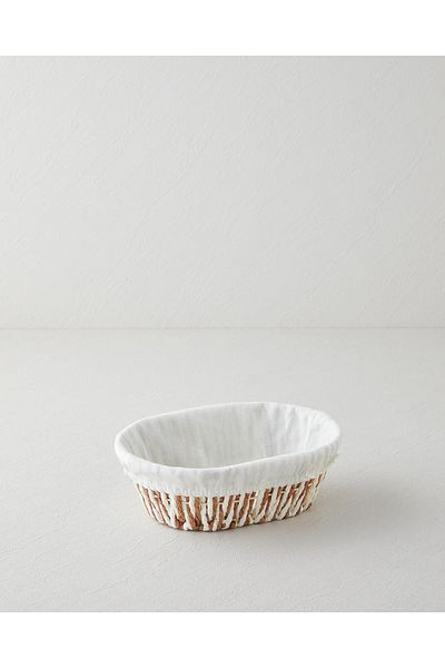 English Home Navessa Paper Bread Basket 24X18X8 cm Cream