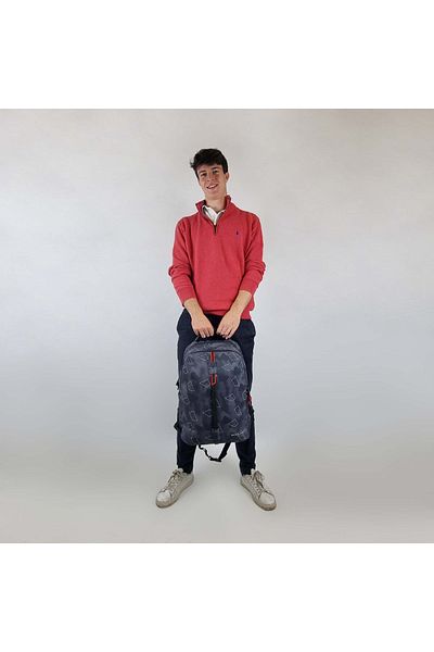 walker School bag for teenagers, Elite 2.0 Grey Polygon, , 32 x 46 x 20 cm, grey