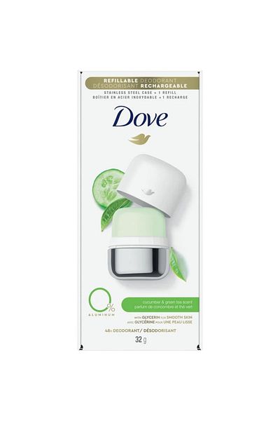 Dove Dove 48-Hour Refillable Deodorant, Cucumber & Green Tea