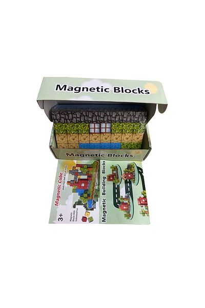 JPT Blocks 660 Magnetic Cube Set - Minecraft inspired cubes Portal Fortress