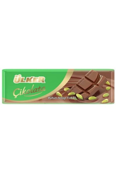 Ülker Baton Antep Fıstıklı Çikolata 30g x 12’li – Yoğun Fıstıklı Sütlü Lezzet...