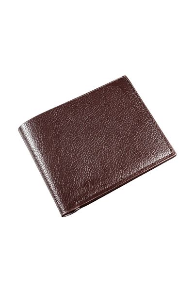 OEM Simple minimalist and compact bifold wallet for men, PU leather, Brown