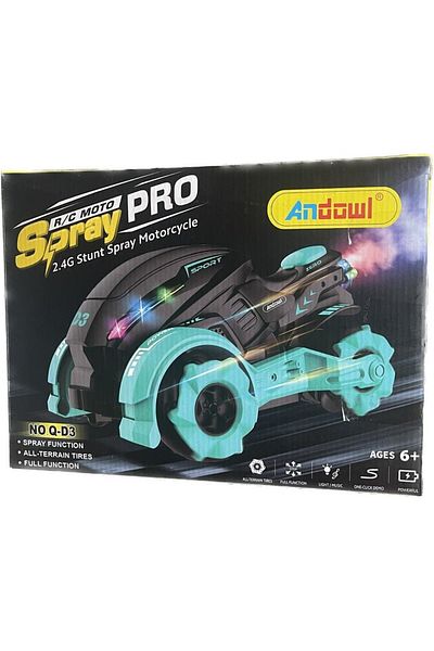divendi-ro 2.4GHz wireless 2.4GHz remote control motorcycle with water spray function for stunt stunts