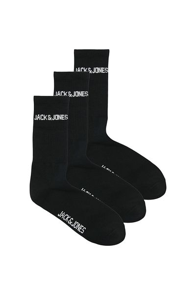 Jack & Jones Κάλτσες Τένις JACK & JONES Melvin 3 ζευγάρια - 12260083-Μαύρο