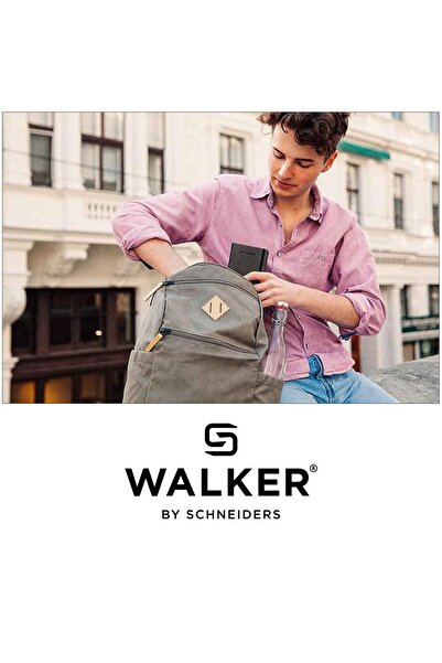 walker Icon backpack, produced by Schneiders, 34x48x18 cm, mineral gray