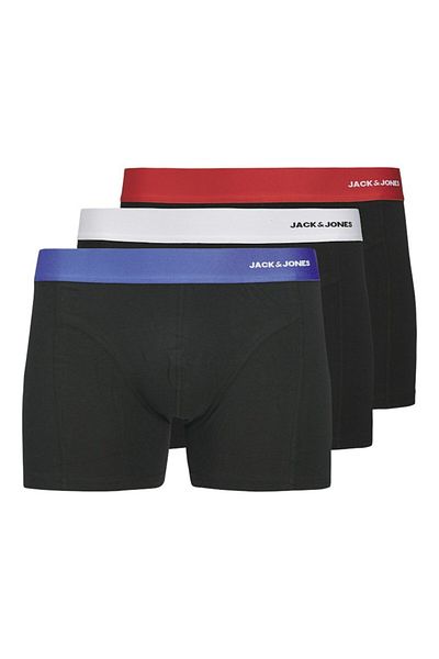 Jack & Jones Men's Black2 Jacnyjah Bamboo Trunks 3 Pack Sn Boxer 12281998-Blackgrey