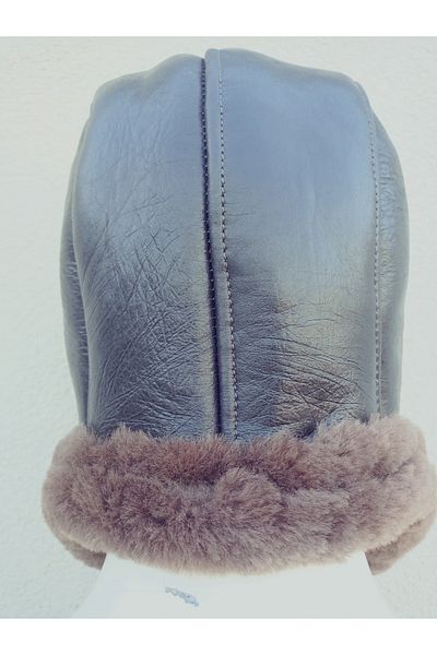 hoaryage 100% Sheepskin Eared Ushanka Genuine Lambskin Pilot Hat