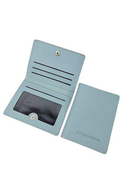 OEM Compact mini wallet made of PU leather, slim and portable, modern and elegant design - Turquoise