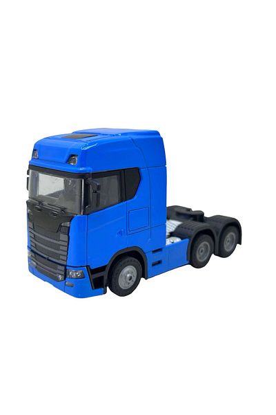 JPT Scania T770S model 1:32 blue metal replica lights and sounds, open doors