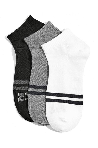 R&B Grey MENS ANKLE SOCKS
