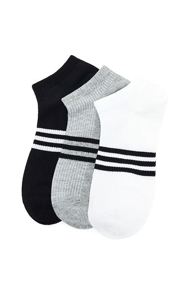 R&B White PO3 MENS ANKLE SOCKS