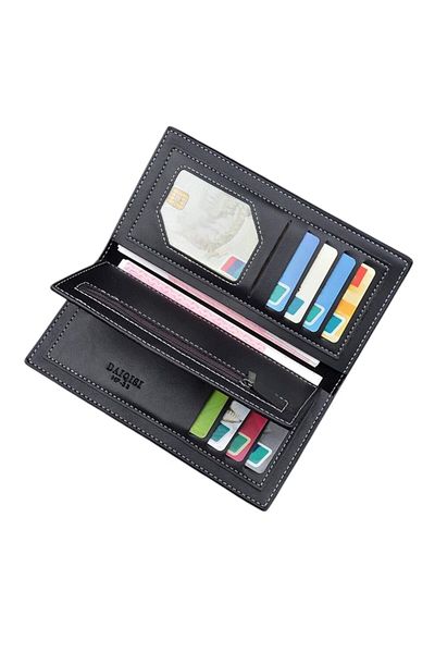 OEM Unisex vertical wallet, bifold, made of PU leather, elegant and practical