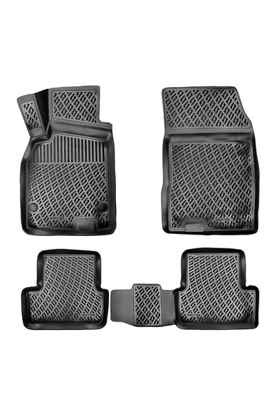 DELUXETUNING Set covorase auto cauciuc Renault Fluence 2009-2016 forma tavita