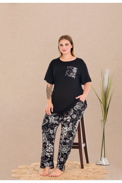 Viselya cu model cu buzunare Set de pijamale mărime mare