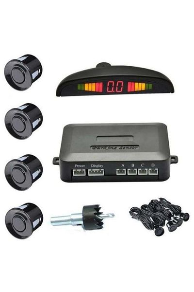 divendi-ro Kit 4 parking sensors with display, Universal, Black