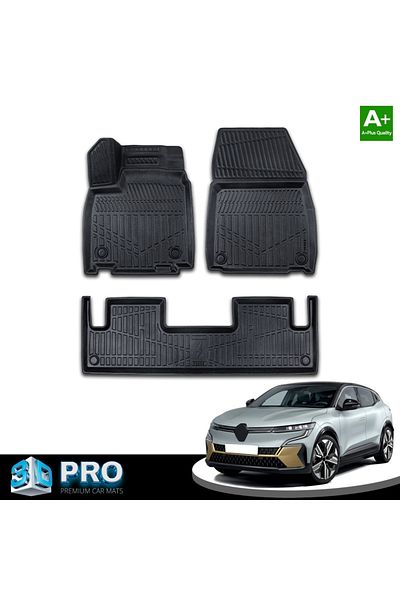 DELUXETUNING Set covorase auto cauciuc Renault Megane E-Tech 2022->, forma tavita 3D