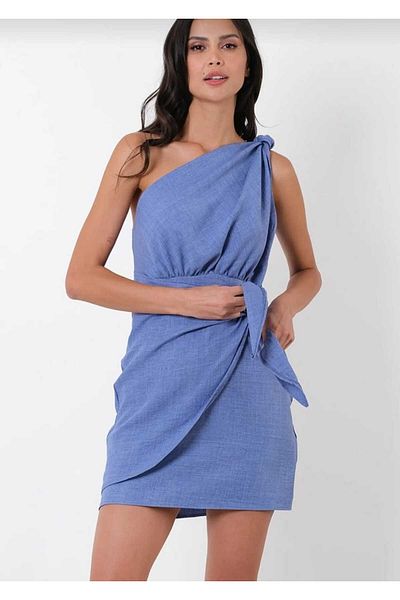 MODA Premium a Quality Shoulder Trend Linen Dress