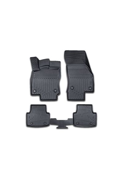 DELUXETUNING Set covorase auto cauciuc VW PASSAT B8 2014-2022, forma tavita 3D