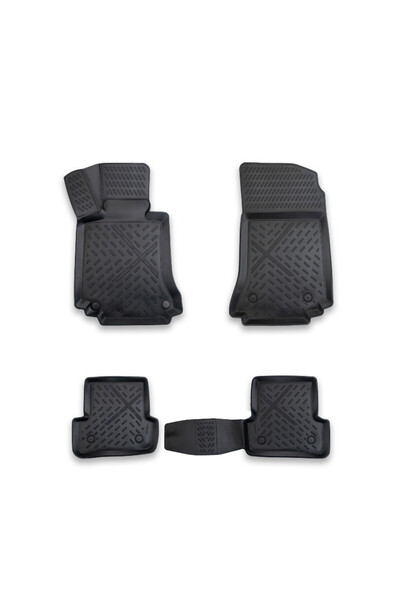 DELUXETUNING Set covorase auto cauciuc Mercedes Clasa C W204 2007-2014 forma ...