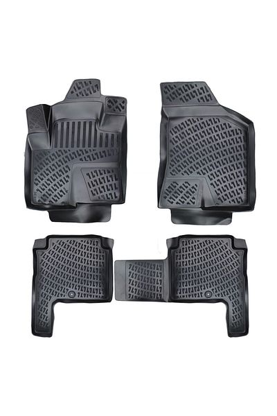 DELUXETUNING Set covorase auto cauciuc Hyundai Santa Fe II 2006-2012 forma tavita