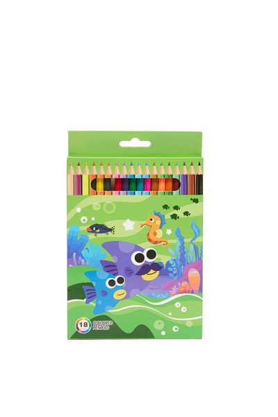 R&B Green Pencil Color Set 18 Pcs