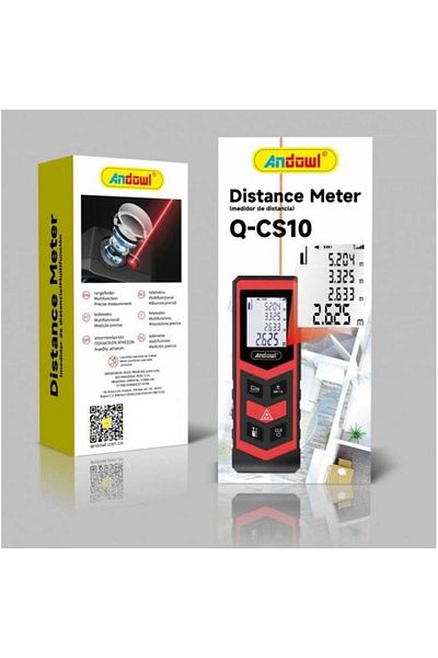 divendi-ro Professional Laser Rangefinder, 80m, LCD, Area, Volume and Pythagoras Calculation, Red-Black